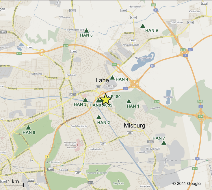 Lage des Epizentrums