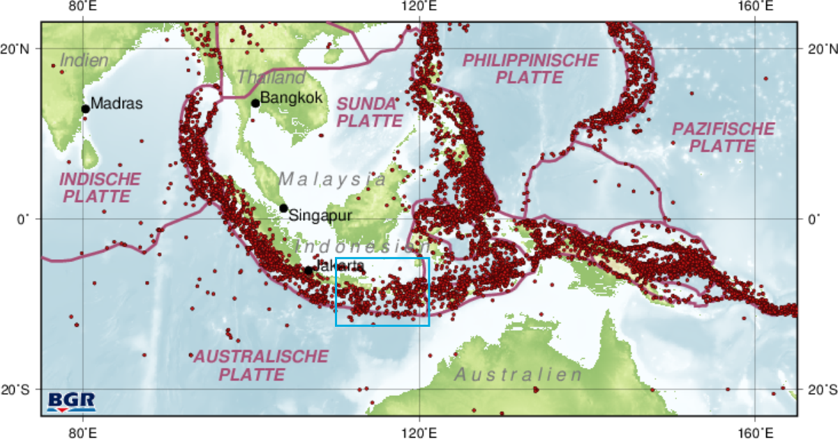 Seismizität im indisch-pazifischen Raum Seismizität im indisch-pazifischen Raum